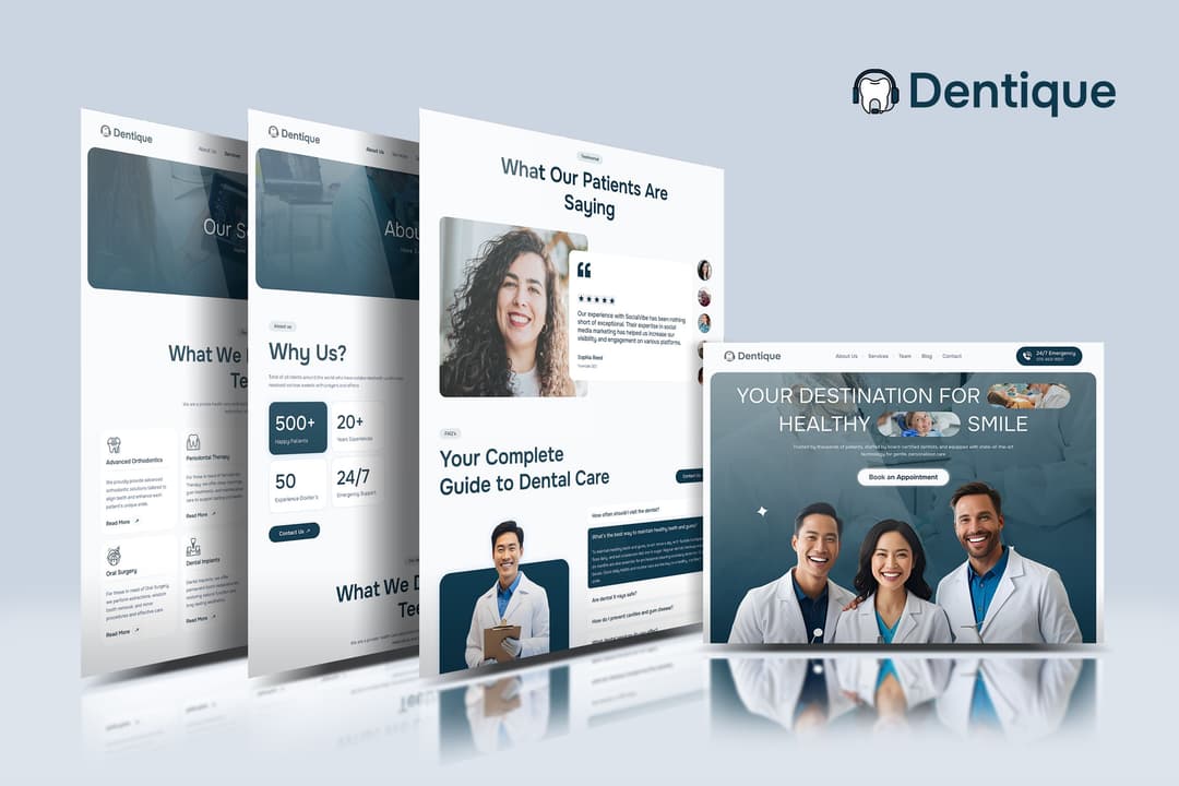 Dentique: Elevating Dental Trust Through Thoughtful UX & Modern Design